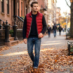 Leonardo | Men's Quilted Gilet with Synthetic Fill, Lightweight Autumn Gilet | Animated Apparel