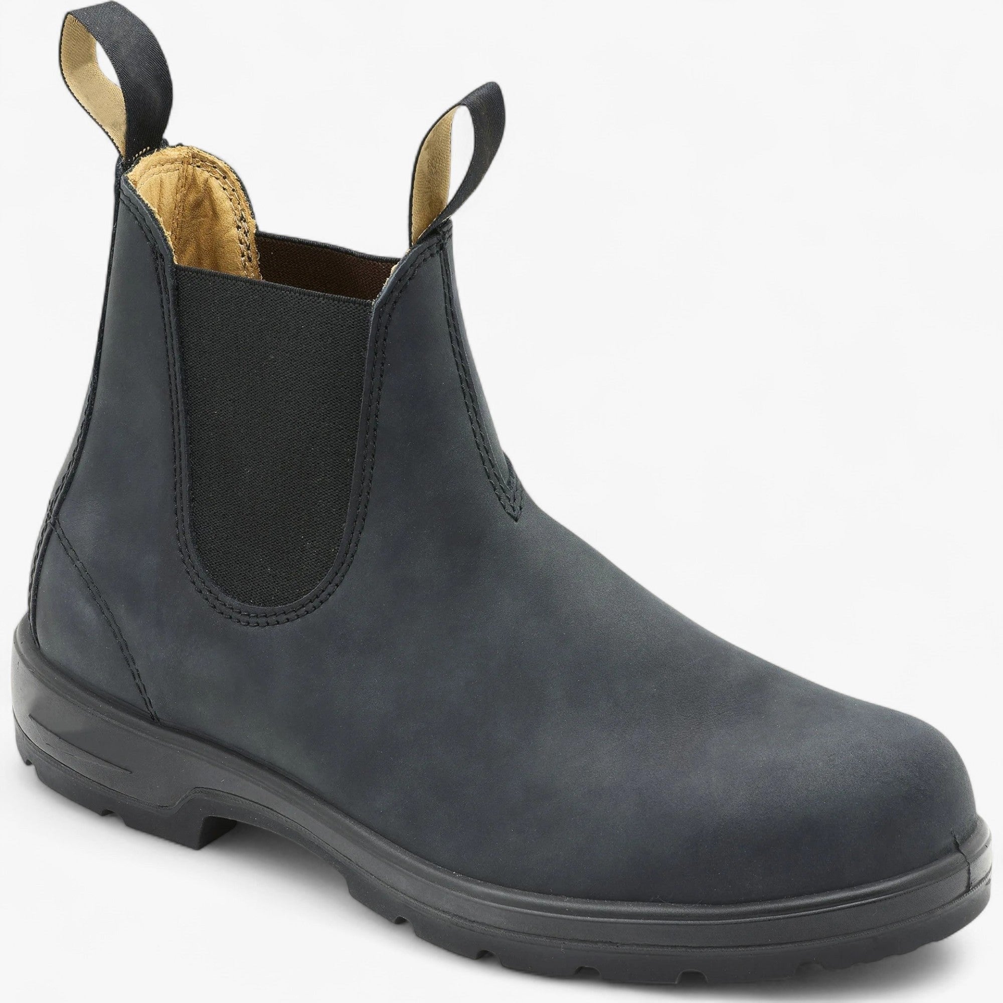 George | Men's Chelsea Leather Slip-On Ankle Boots, Classic Slip-On Boots | Animated Apparel