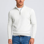 James | Men's Textured Merino Wool V-Neck Jumper, Structured Knit Jumper | Animated Apparel
