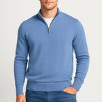 James | Men's Textured Merino Wool V-Neck Jumper, Structured Knit Jumper | Animated Apparel