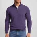 James | Men's Textured Merino Wool V-Neck Jumper, Structured Knit Jumper | Animated Apparel