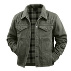 Cooper | Men's Durable Utility Jacket with Checked Lining, Relaxed Fit Autumn Jacket | Animated Apparel