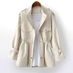 Gillian | Women's Durable Rain Coat, Practical Autumn Coat | Animated Apparel | White