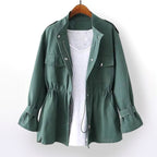 Gillian | Women's Durable Rain Coat, Practical Autumn Coat | Animated Apparel | Green