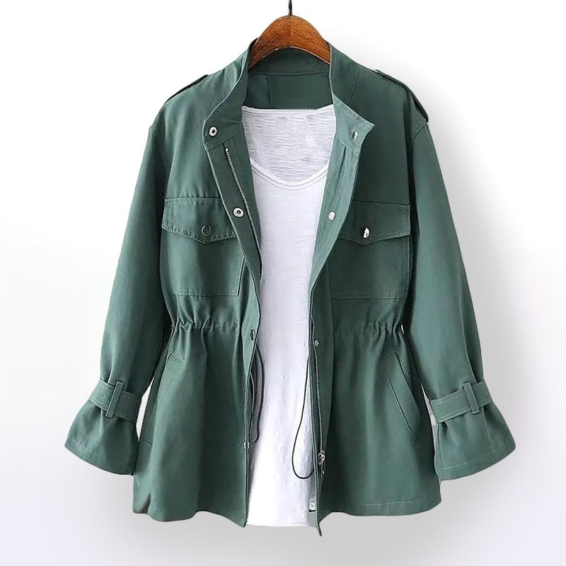Gillian | Women's Durable Rain Coat, Practical Autumn Coat | Animated Apparel | Green