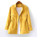 Gillian | Women's Durable Rain Coat, Practical Autumn Coat | Animated Apparel | Yellow