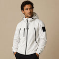 Graham | Men's Lightweight Waterproof Hooded Rain Jacket, Windproof Autumn Jacket | Animated Apparel | Black