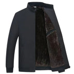 Grant | Men's Waterproof Jacket with Thermal Fleece Lining, Smart Autumn Coat | Animated Apparel | Blue