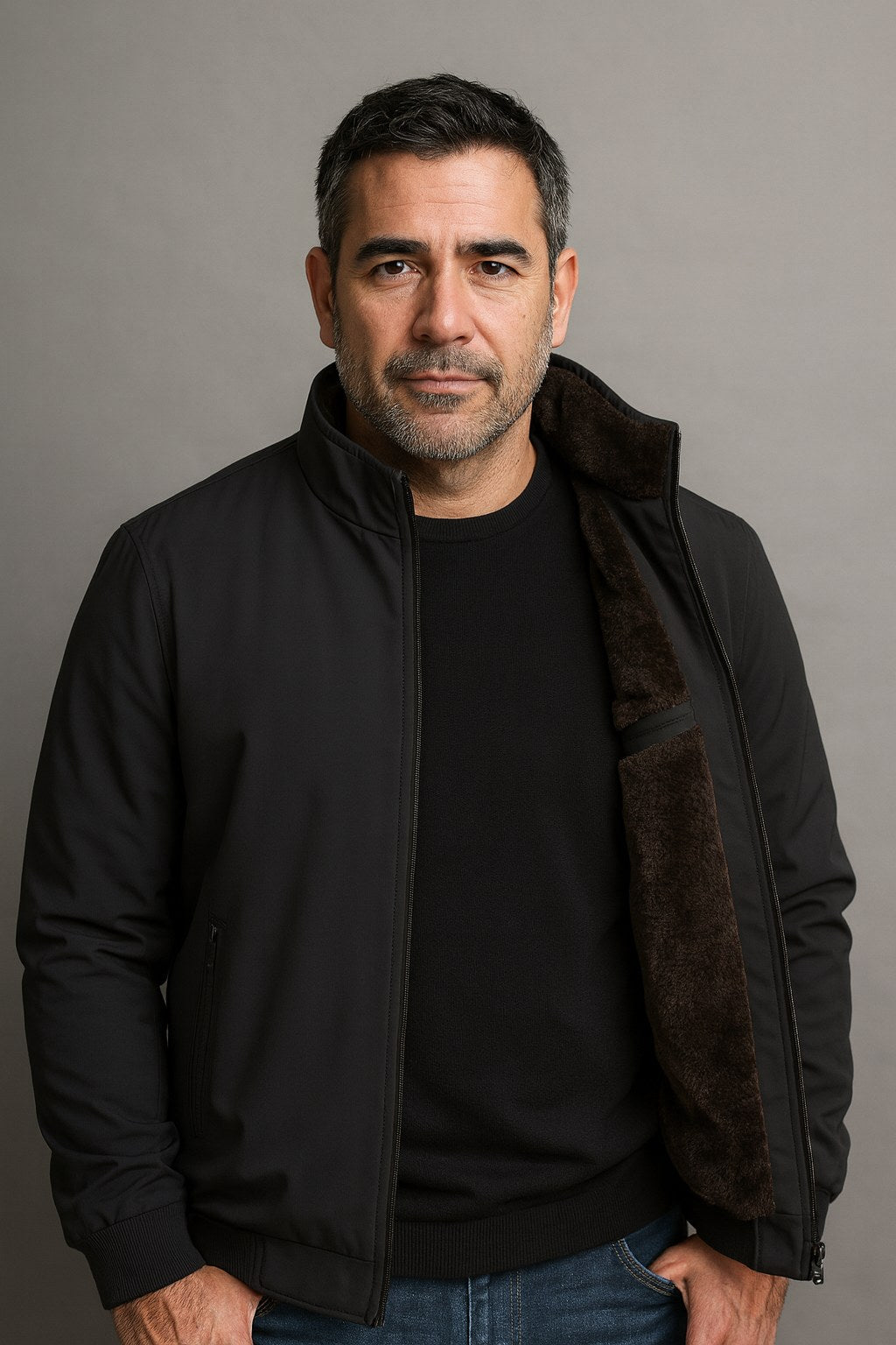 Grant | Men's Waterproof Jacket with Thermal Fleece Lining, Smart Autumn Coat | Animated Apparel