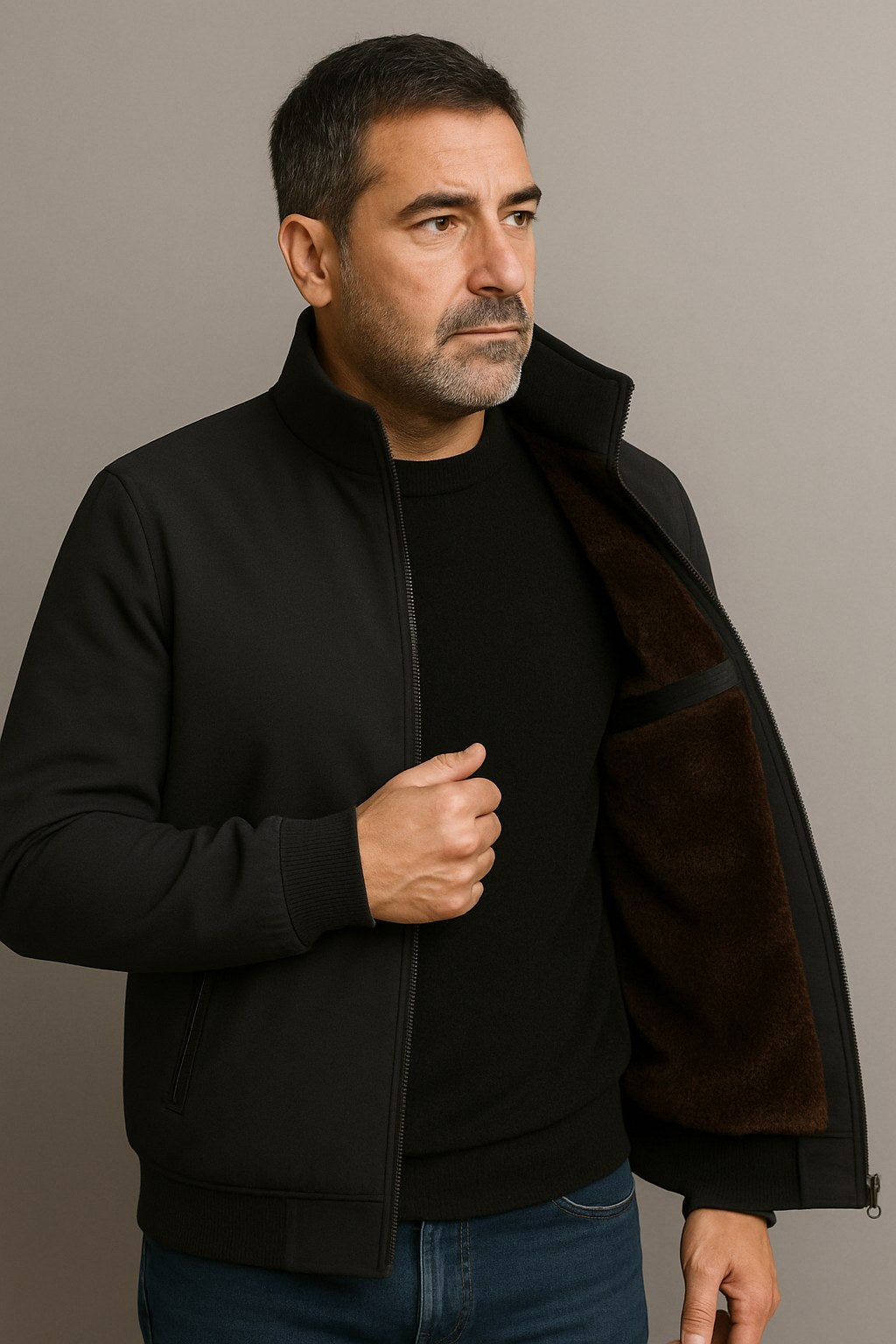 Grant | Men's Waterproof Jacket with Thermal Fleece Lining, Smart Autumn Coat | Animated Apparel