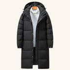 Griffin | Men's Hooded Longline Puffer Coat, Windproof Autumn Coat | Animated Apparel