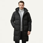 Griffin | Men's Hooded Longline Puffer Coat, Windproof Autumn Coat | Animated Apparel