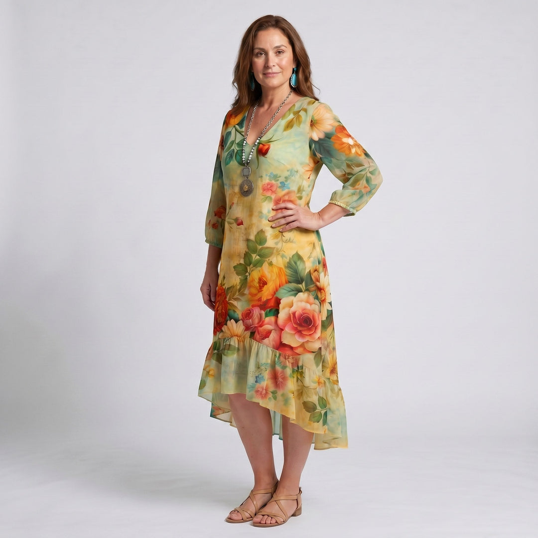 Hadley | Women's Boho Floral Midi Dress - image 3