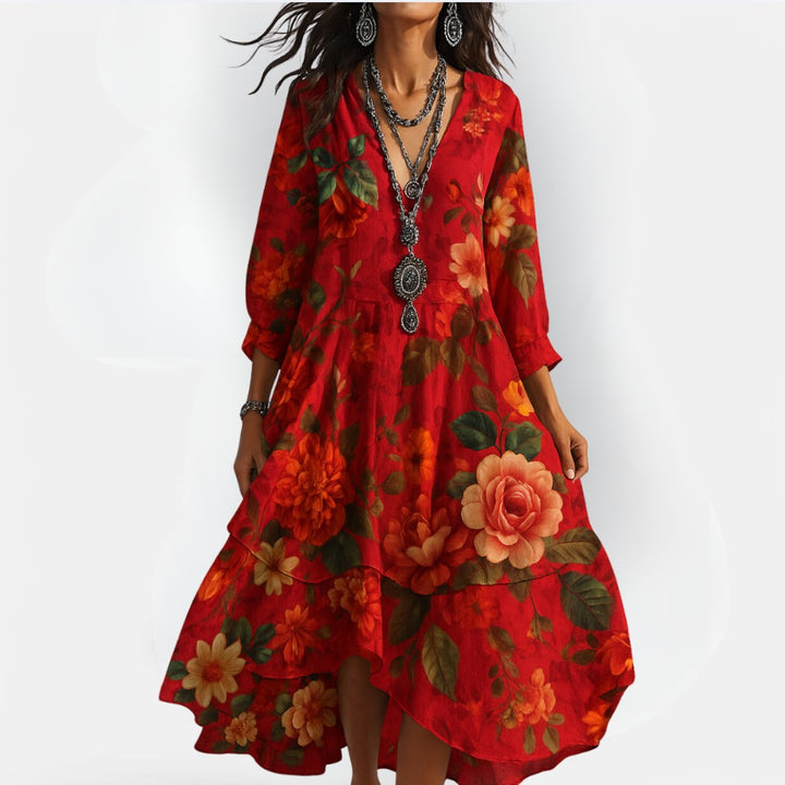 Hadley | Women's Boho Floral Midi Dress - image 7