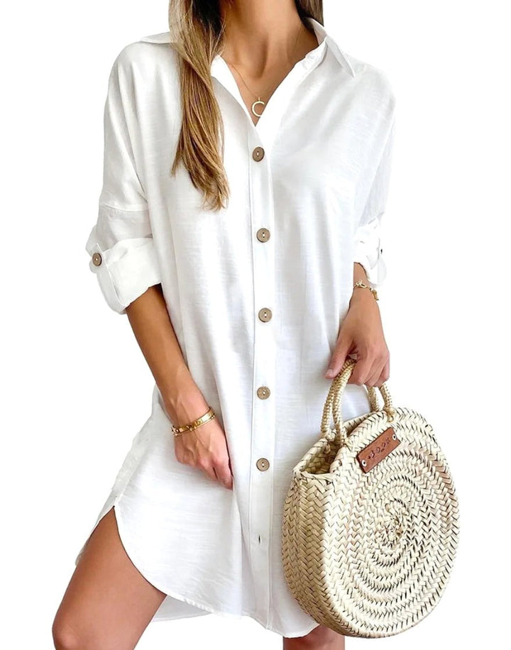 Hadley | Women's Button-Up Shirt Midi Dress - image 1