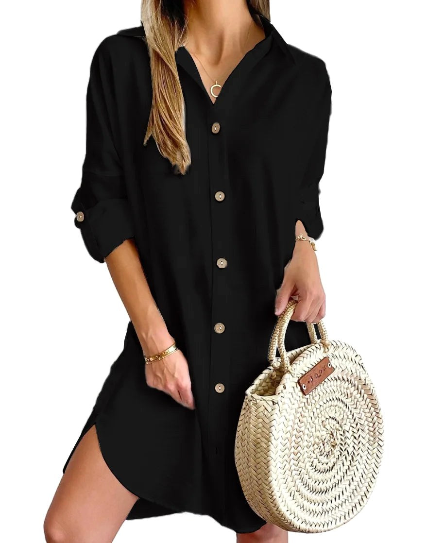 Hadley | Women's Button-Up Shirt Midi Dress - image 2