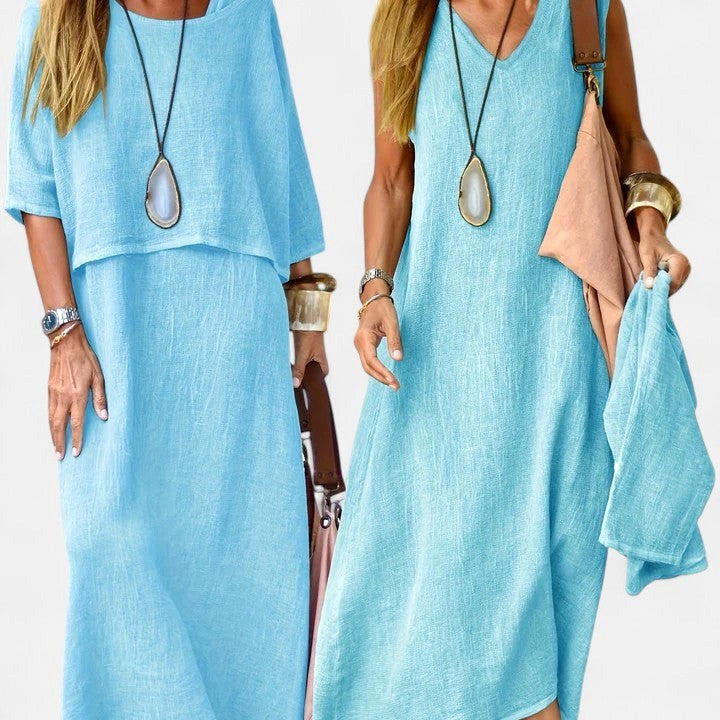 Hadley | Women's Relaxed Two-Piece Set - Blue