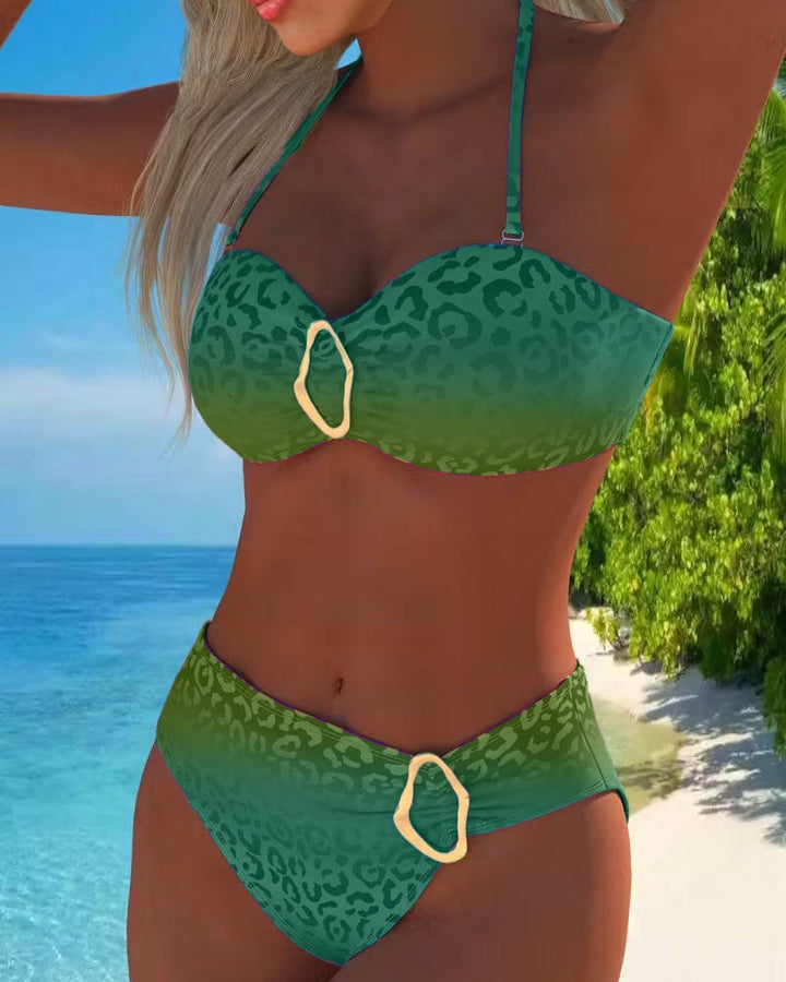 Hailey | Women's Halter Neck Leopard Print Swimsuit - image 6