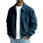 Ezekiel | Men's Ribbed Zip Jacket, Relaxed Fit Casual Jacket | Animated Apparel