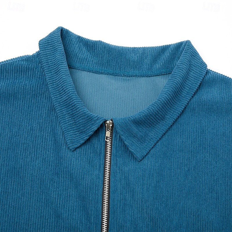 Ezekiel | Men's Ribbed Zip Jacket, Relaxed Fit Casual Jacket | Animated Apparel