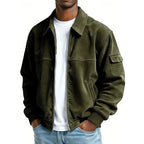Ezekiel | Men's Ribbed Zip Jacket, Relaxed Fit Casual Jacket | Animated Apparel