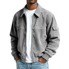 Ezekiel | Men's Ribbed Zip Jacket, Relaxed Fit Casual Jacket | Animated Apparel