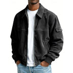 Ezekiel | Men's Ribbed Zip Jacket, Relaxed Fit Casual Jacket | Animated Apparel
