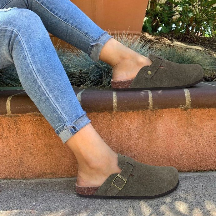 Harper | Women's Backless Clogs with Adjustable Buckle Strap - image 4