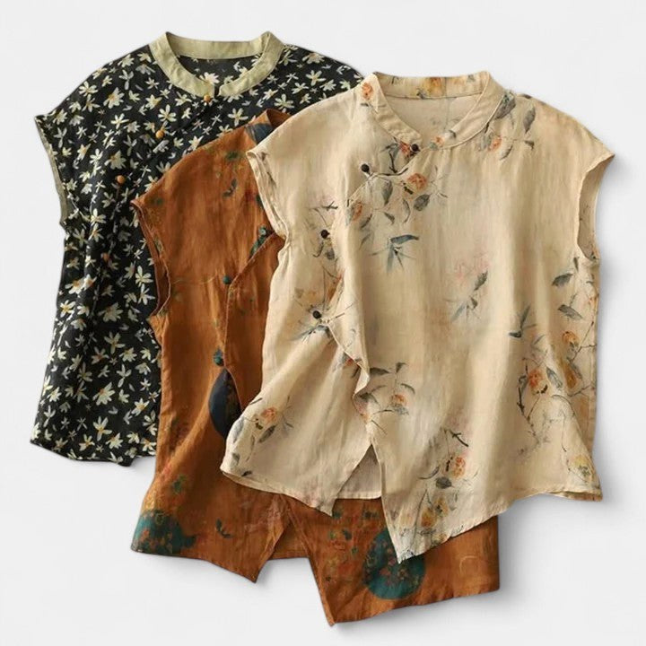 Harper | Women's Elegant Lightweight Top - Beige