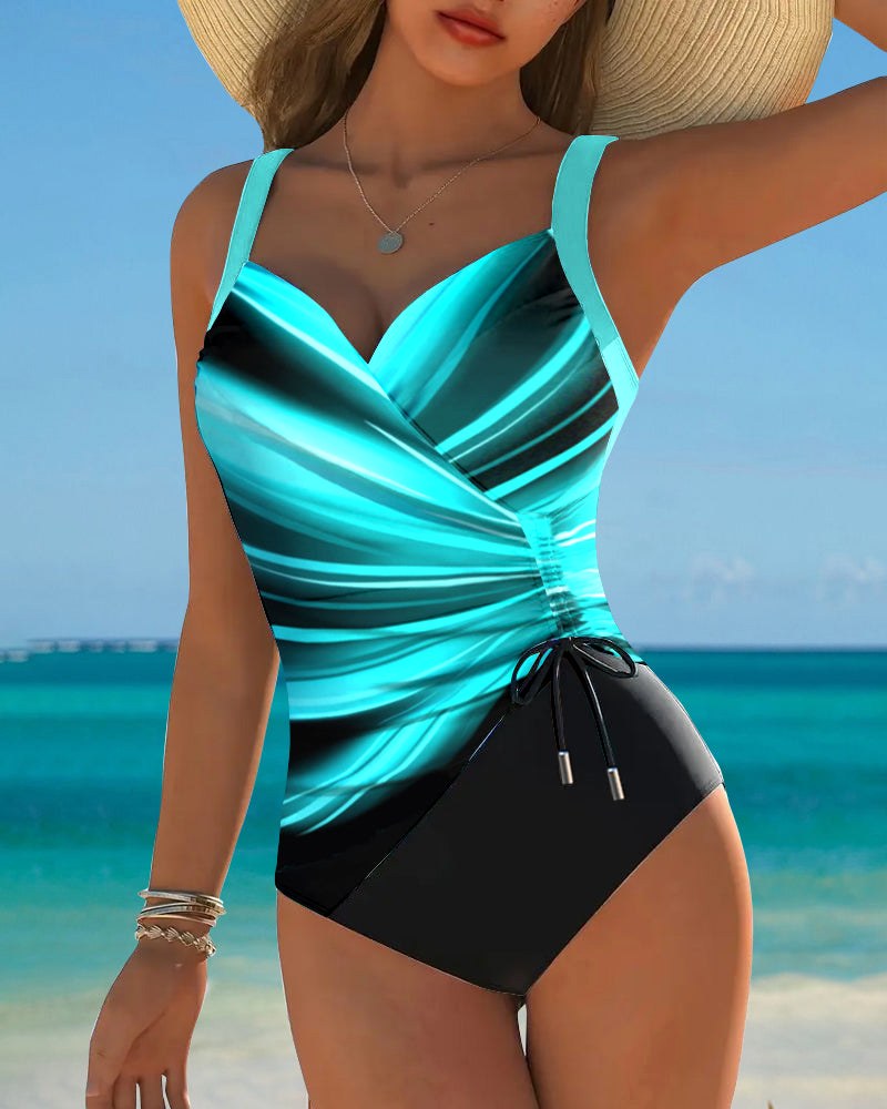 Harper | Women's One-Piece Swimsuit with Lace-Up Details - image 1