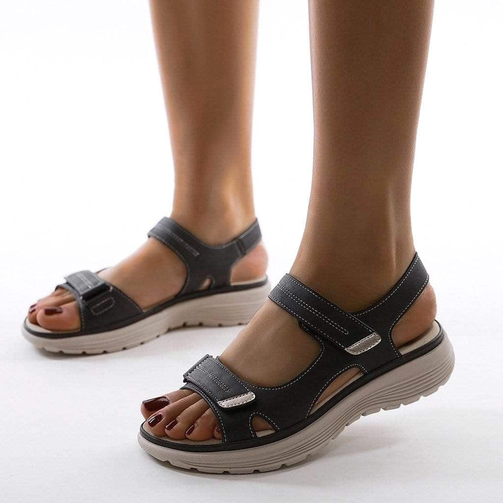 Harper | Women's Orthopedic Walking Sandals - Black