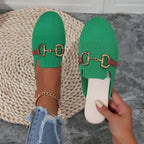 Harper | Women's Patterned Summer Slippers - beige