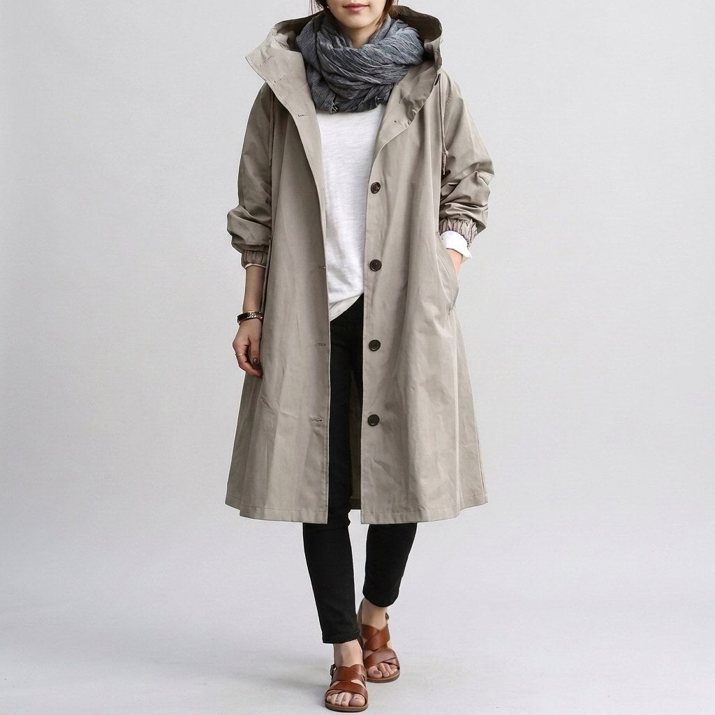 Harriet | Women's Relaxed-Fit Waterproof Jacket, Hooded Rain Coat | Animated Apparel