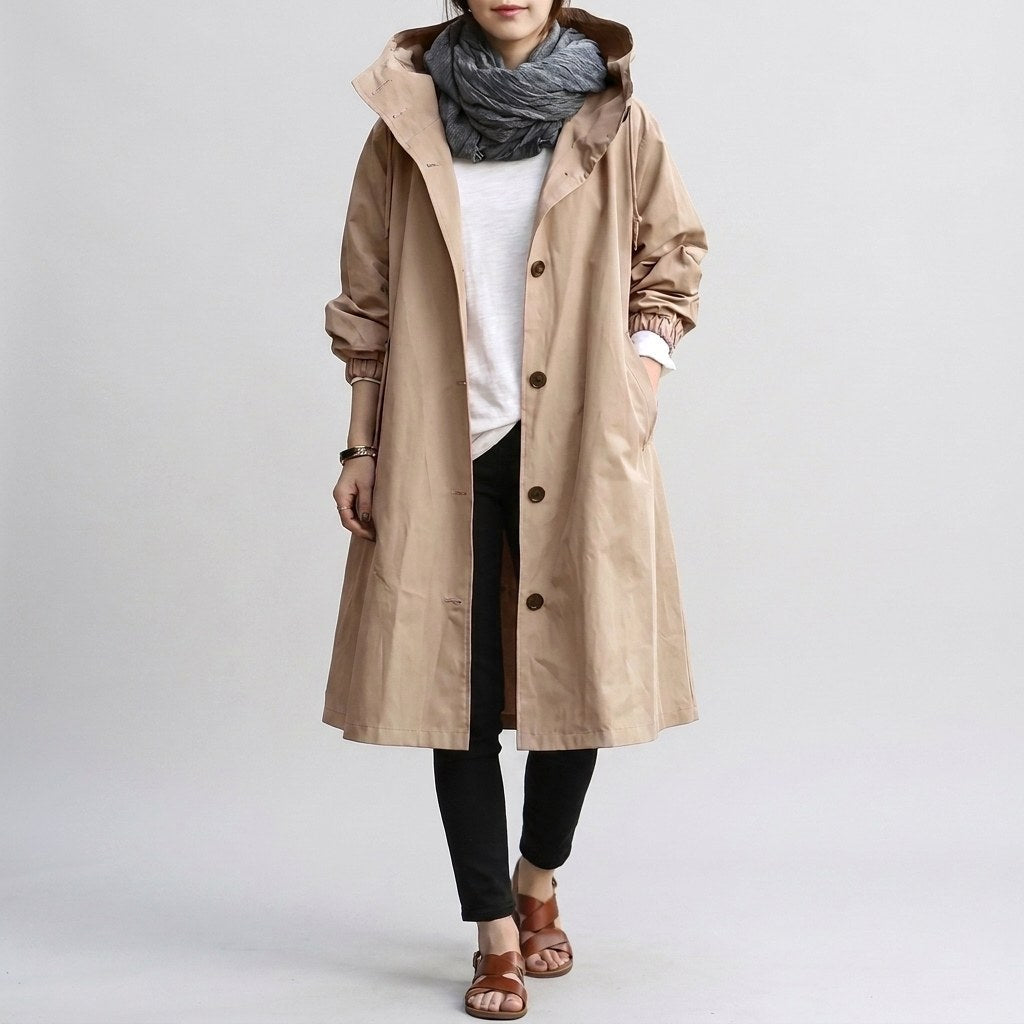 Harriet | Women's Relaxed-Fit Waterproof Jacket, Hooded Rain Coat | Animated Apparel