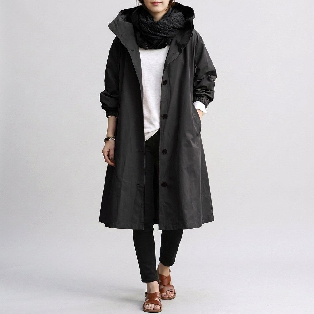 Harriet | Women's Relaxed-Fit Waterproof Jacket, Hooded Rain Coat | Animated Apparel
