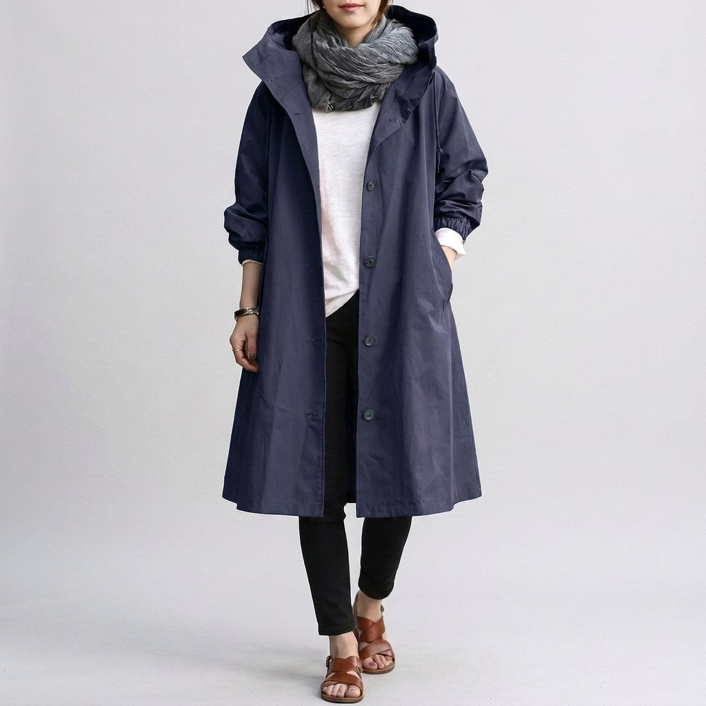Harriet | Women's Relaxed-Fit Waterproof Jacket, Hooded Rain Coat | Animated Apparel