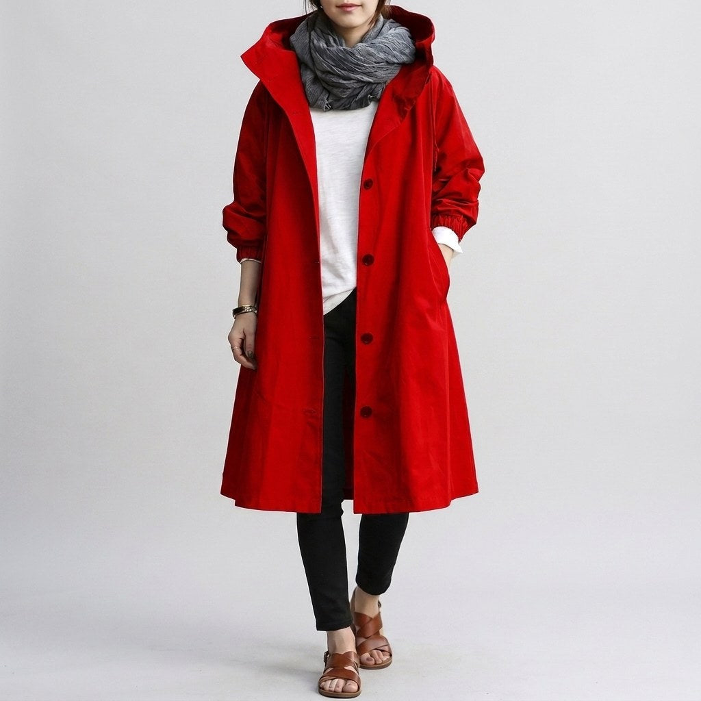 Harriet | Women's Relaxed-Fit Waterproof Jacket, Hooded Rain Coat | Animated Apparel