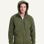 Harrison | Men's Warm Tactical Fleece Jacket, Hooded Outdoor Jacket | Animated Apparel | Dark Grey