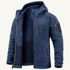 Harrison | Men's Warm Tactical Fleece Jacket, Hooded Outdoor Jacket | Animated Apparel