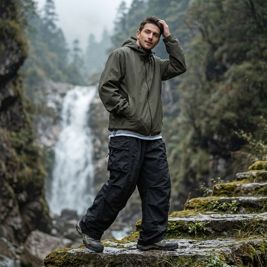 Elijah | Men's Waterproof Cargo Trousers, Loose-Fit Technical Walking Trousers | Animated Apparel