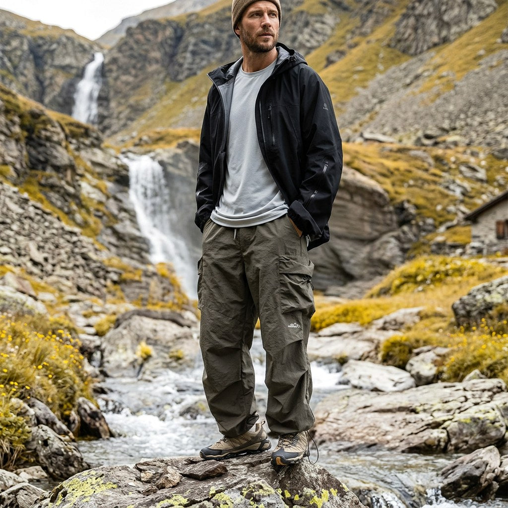 Elijah | Men's Waterproof Cargo Trousers, Loose-Fit Technical Walking Trousers | Animated Apparel