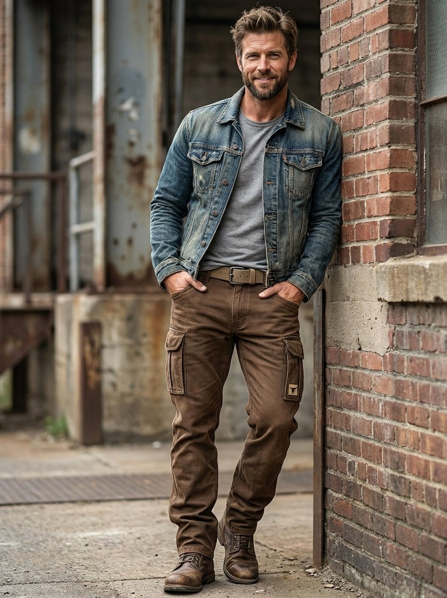 Mason | Men's Relaxed Cargo Trousers, Loose-Fit Utility Trousers | Animated Apparel