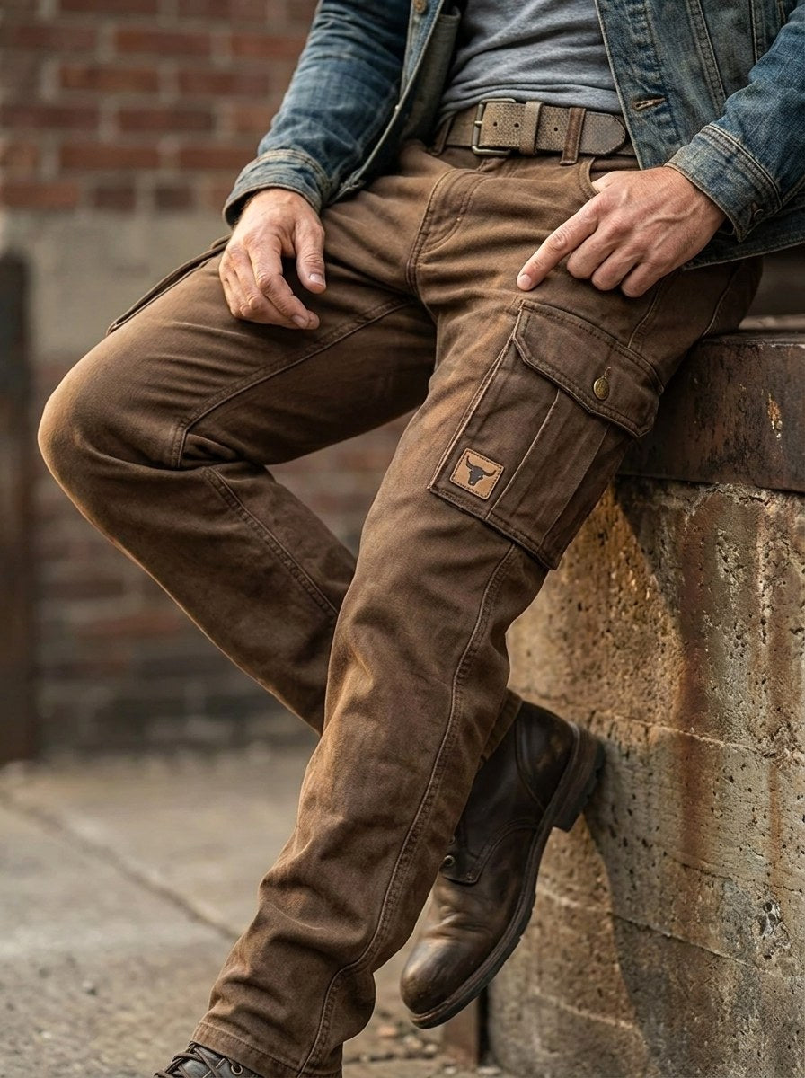 Mason | Men's Relaxed Cargo Trousers, Loose-Fit Utility Trousers | Animated Apparel