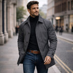 Harvey | Men's Tailored All-Weather Overcoat, Timeless Autumn Coat | Animated Apparel