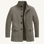 Hayes | Men's Tailored Wool Overcoat, Smart Wool Coat | Animated Apparel