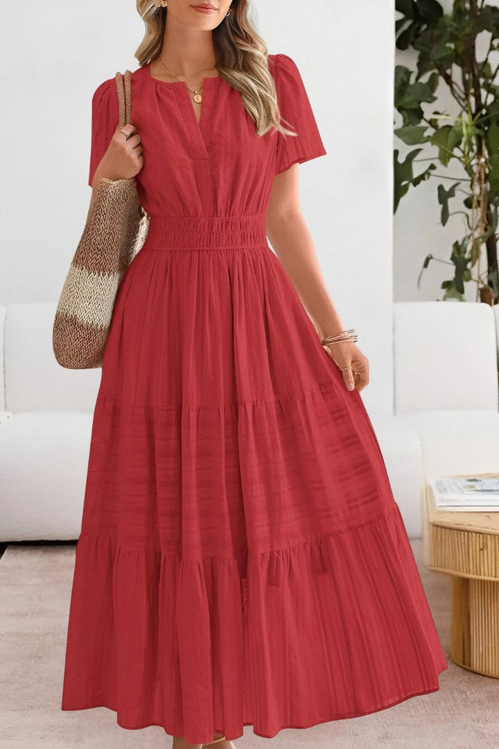 Hazel | Women's Boho Cotton Blend A-Line Midi Dress - image 4
