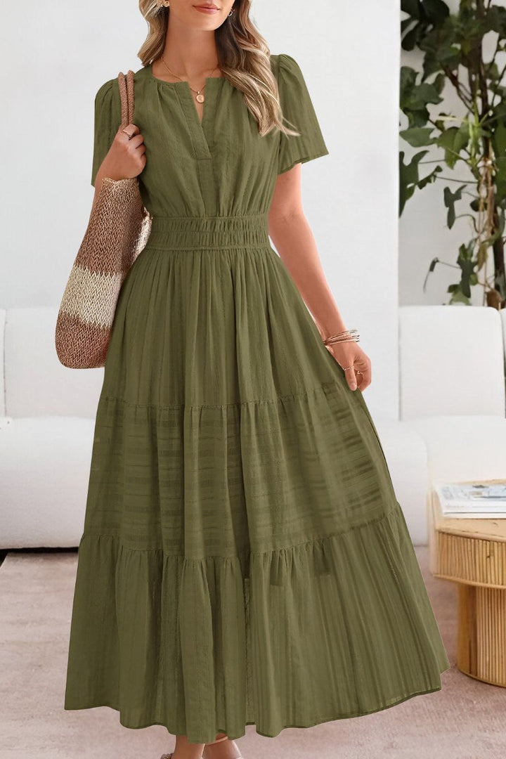 Hazel | Women's Boho Cotton Blend A-Line Midi Dress - image 7