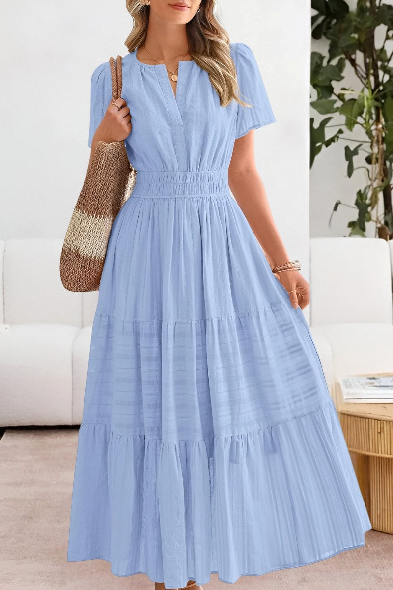 Hazel | Women's Boho Cotton Blend A-Line Midi Dress - image 8