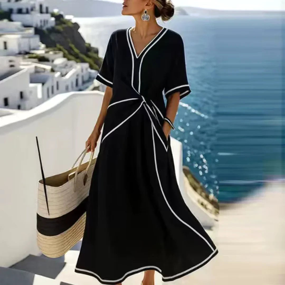 Hazel | Women's Casual Linen Shift Dress - image 4