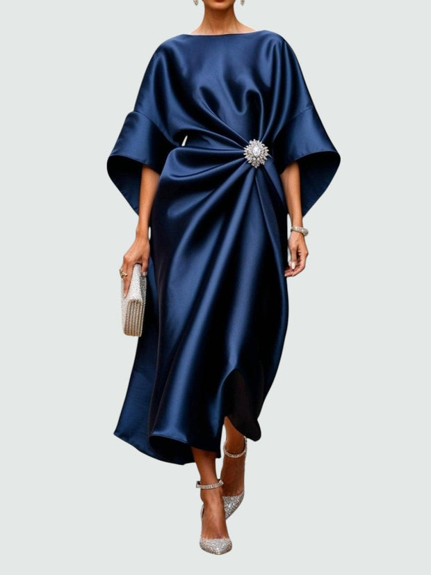 Heather | Women's Elegant Long Dress - Navy